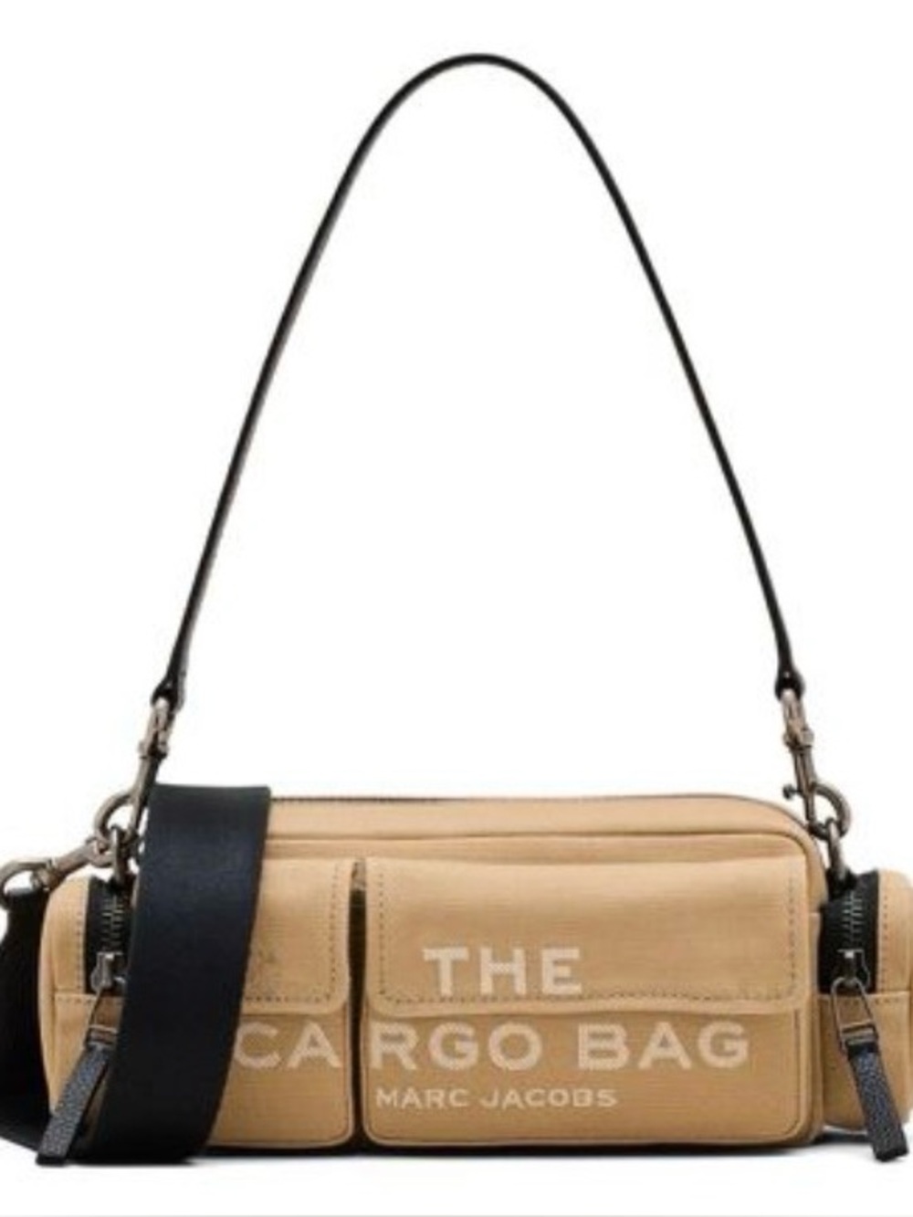 Marc Jacobs Cargo Crossbody Bag in Beige with Black Strap